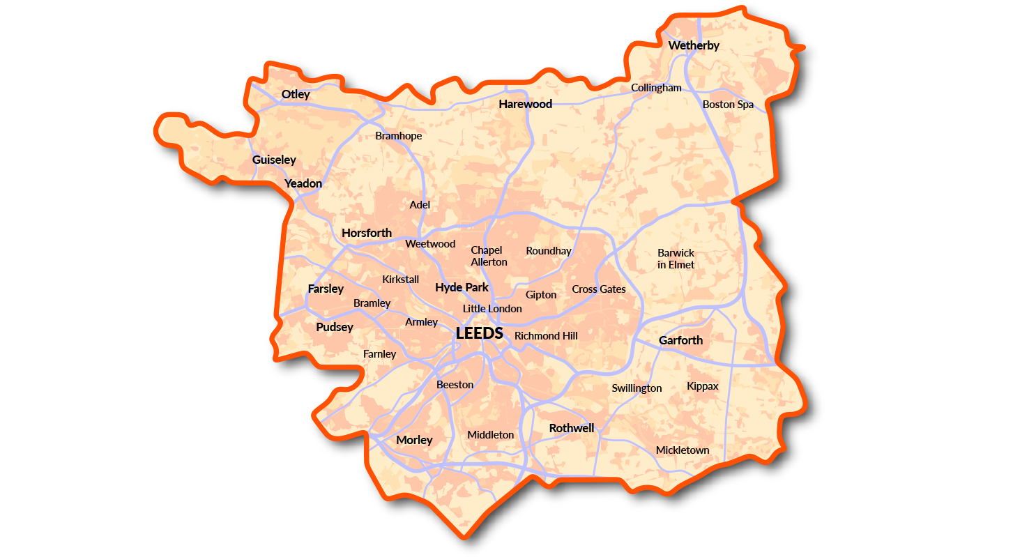 Map of Leeds